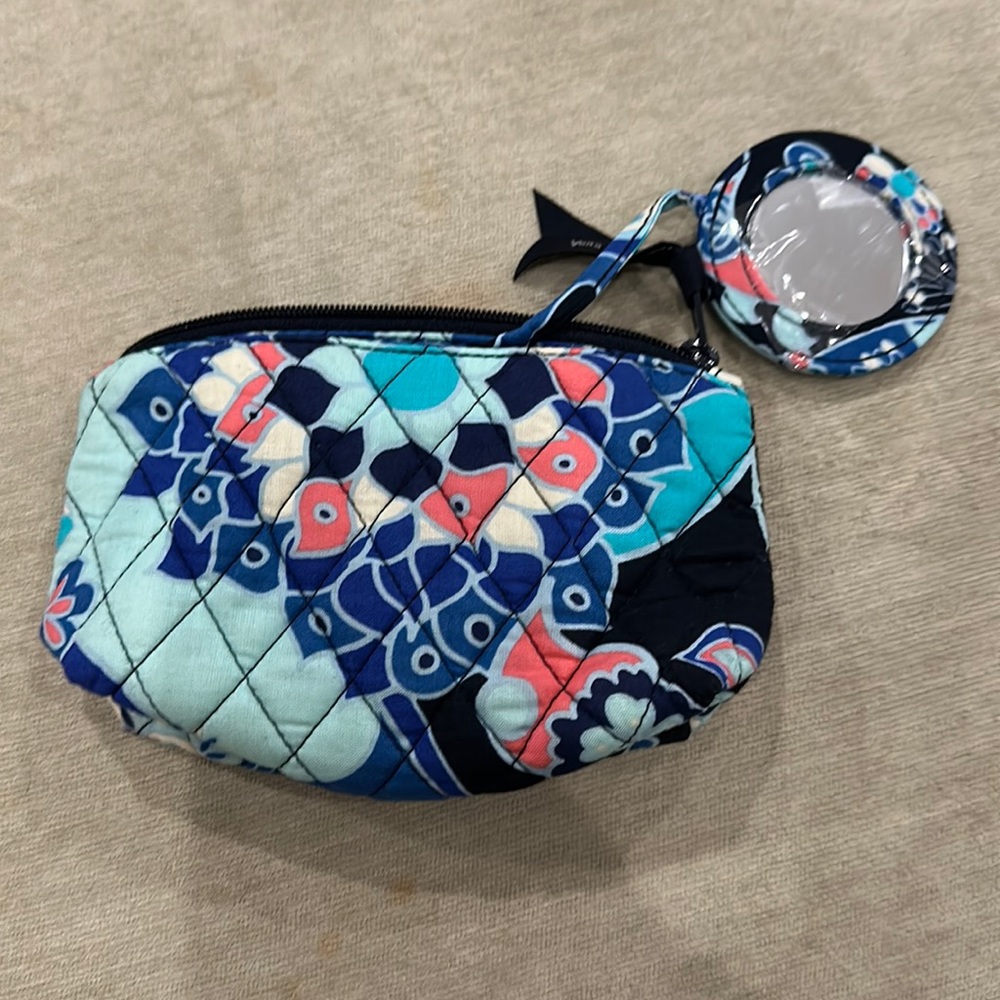 Vera Bradley pouch with mirror